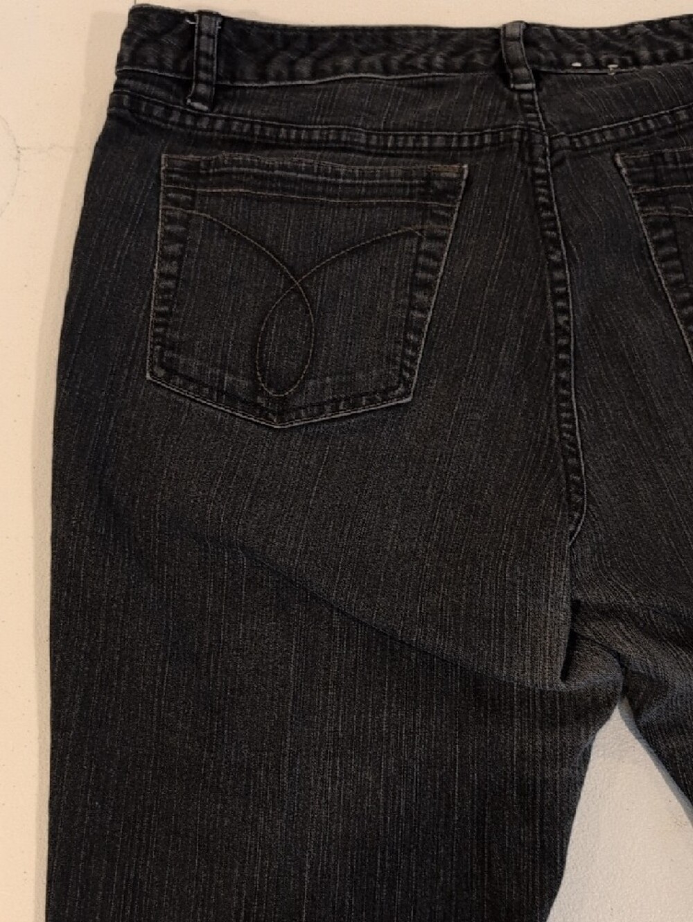 Calvin Klein Jeans Black Washed Denim Jean's - Picture 10 of 13